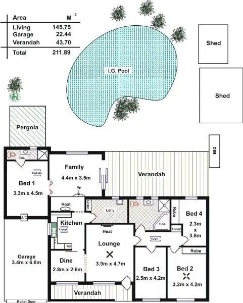 Floorplan of Homely house listing, 140 McKenzie Road, Elizabeth Downs SA 5113