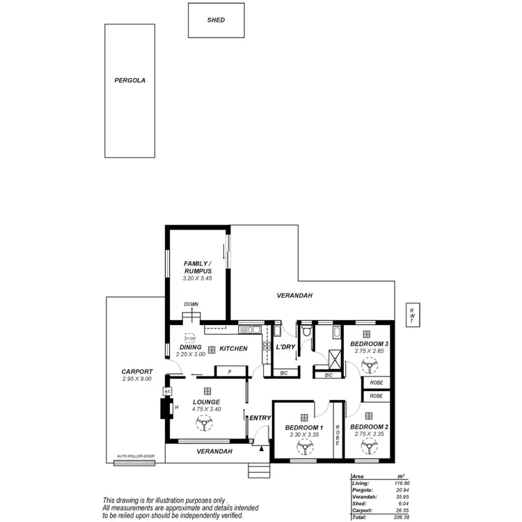 Floorplan of Homely house listing, 20 Heather Drive, Para Vista SA 5093