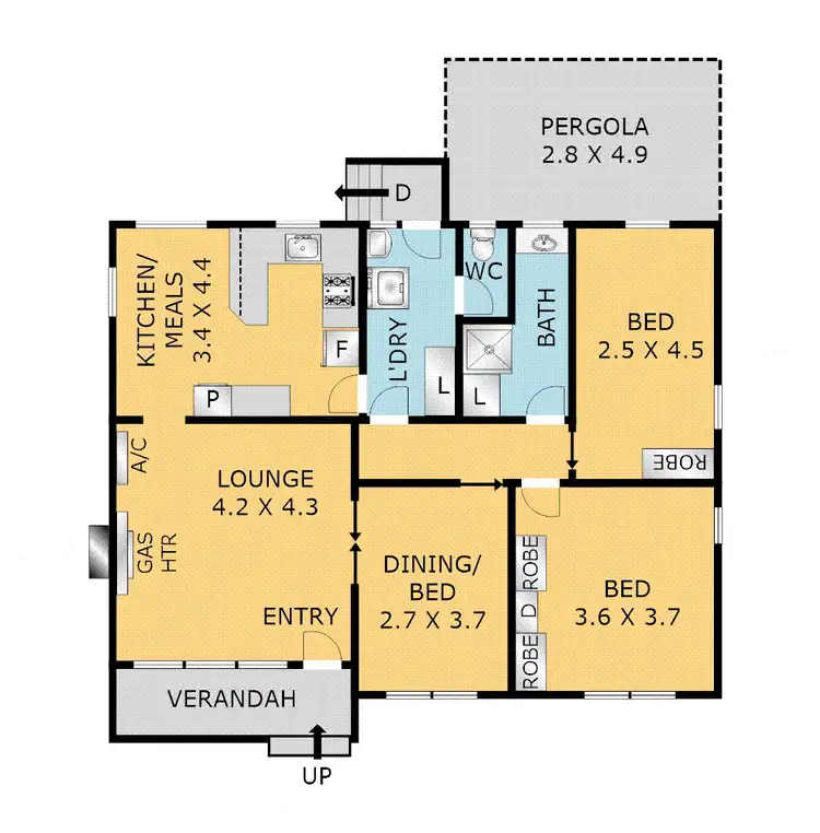 Floorplan of Homely house listing, 8 Oregon Avenue, Corio VIC 3214