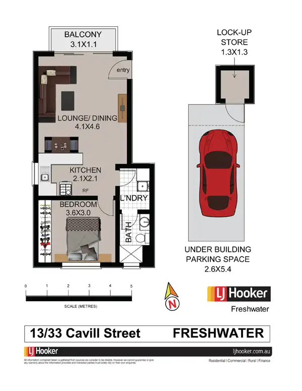 Floorplan of Homely unit listing, 13/33 Cavill Street, Freshwater NSW 2096