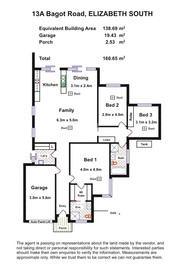 Floorplan of Homely house listing, 13A Bagot Road, Elizabeth South SA 5112