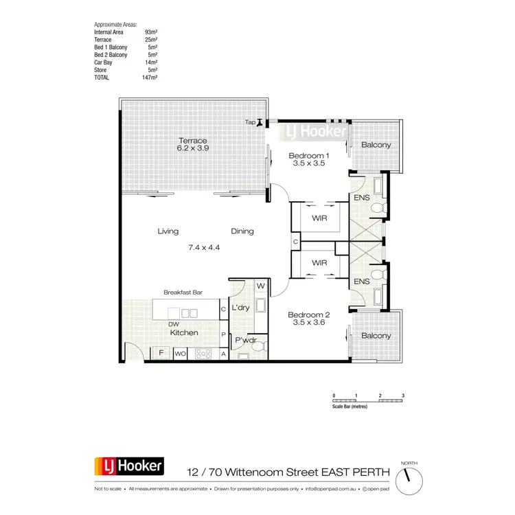 Floorplan of Homely apartment listing, 12/70 Wittenoom Street, East Perth WA 6004