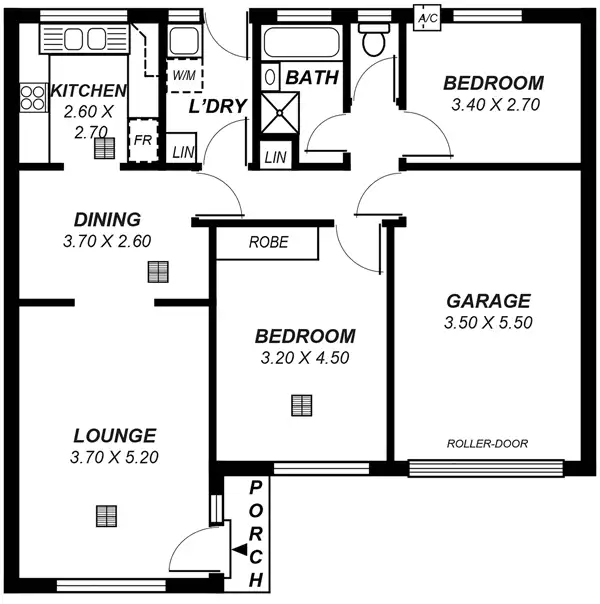Floorplan of Homely unit listing, 3/19 Mills Street, Clarence Park SA 5034