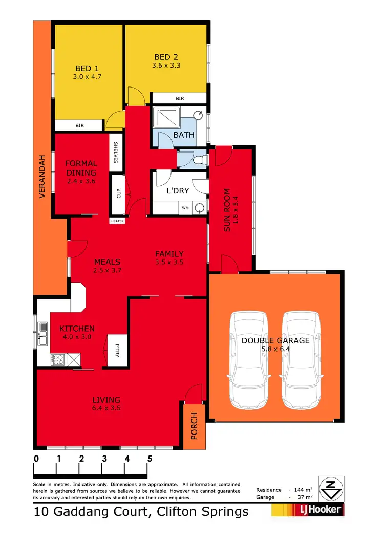 Floorplan of Homely house listing, 10 Gaddang Court, Clifton Springs VIC 3222