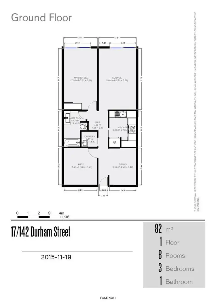 Floorplan of Homely villa listing, 17/142 Durham Street, Bathurst NSW 2795
