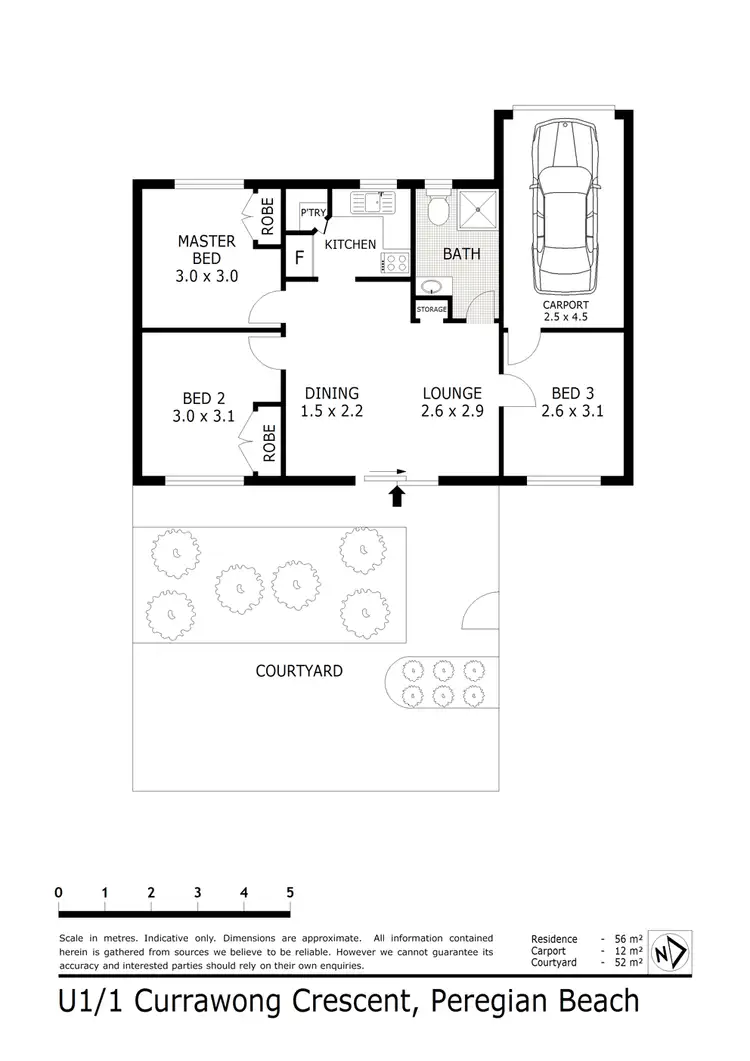 Floorplan of Homely unit listing, Unit 1/1 Currawong Crescent, Peregian Beach QLD 4573
