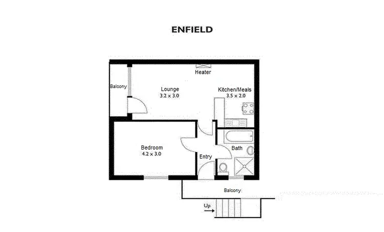 Floorplan of Homely unit listing, 8 & 32/10 Collins Street, Enfield SA 5085
