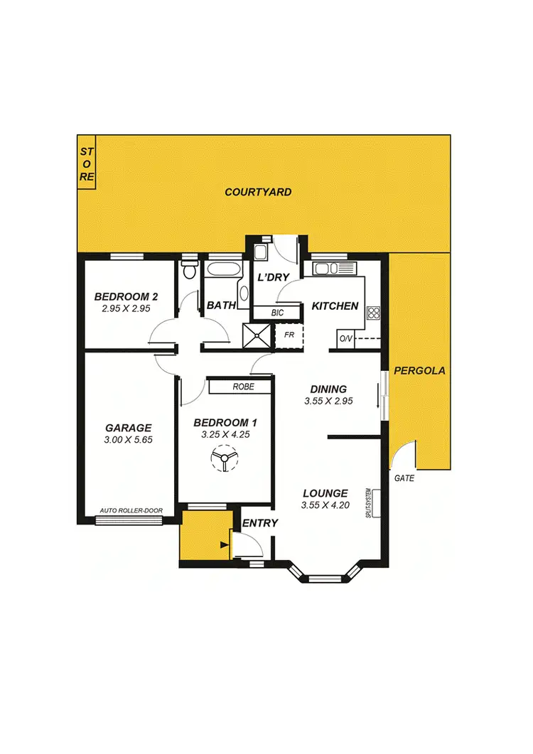 Floorplan of Homely unit listing, 2/47 Albion Tce, Campbelltown SA 5074