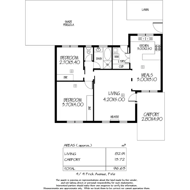 Floorplan of Homely unit listing, 4/4 Frick Avenue, Firle SA 5070