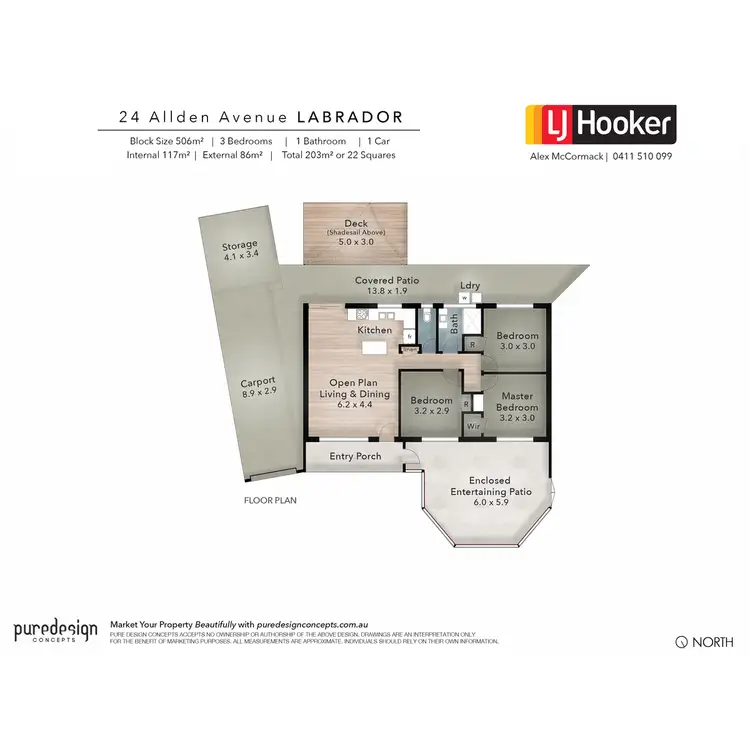 Floorplan of Homely house listing, 24 Allden Avenue, Labrador QLD 4215