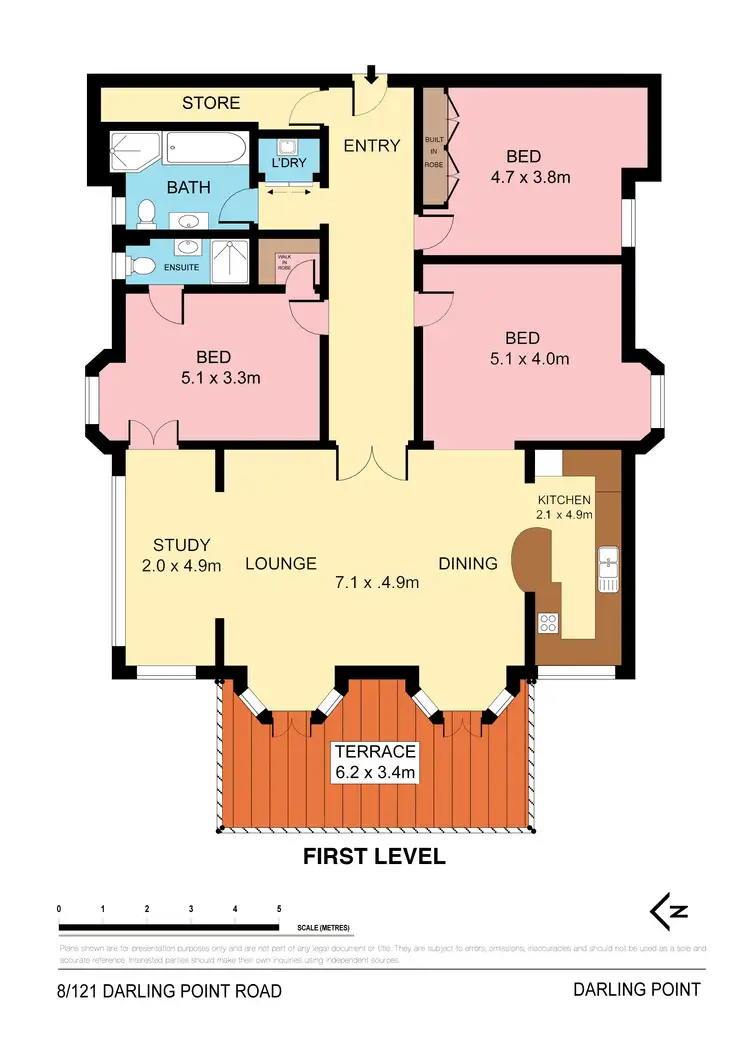 Floorplan of Homely apartment listing, 8/121 Darling Point Road, Darling Point NSW 2027