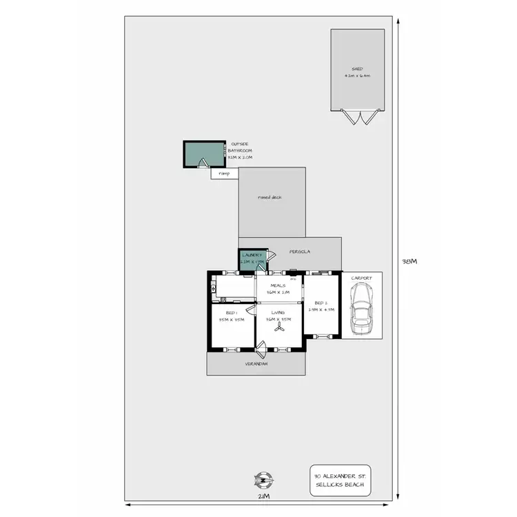 Floorplan of Homely house listing, 30 Alexander Street, Sellicks Beach SA 5174