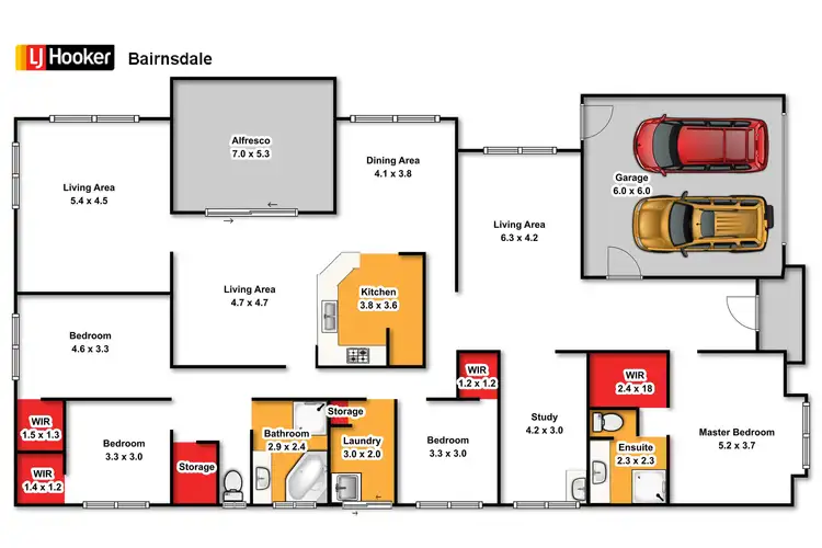 Floorplan of Homely house listing, 24 Deakin Avenue, Bairnsdale VIC 3875