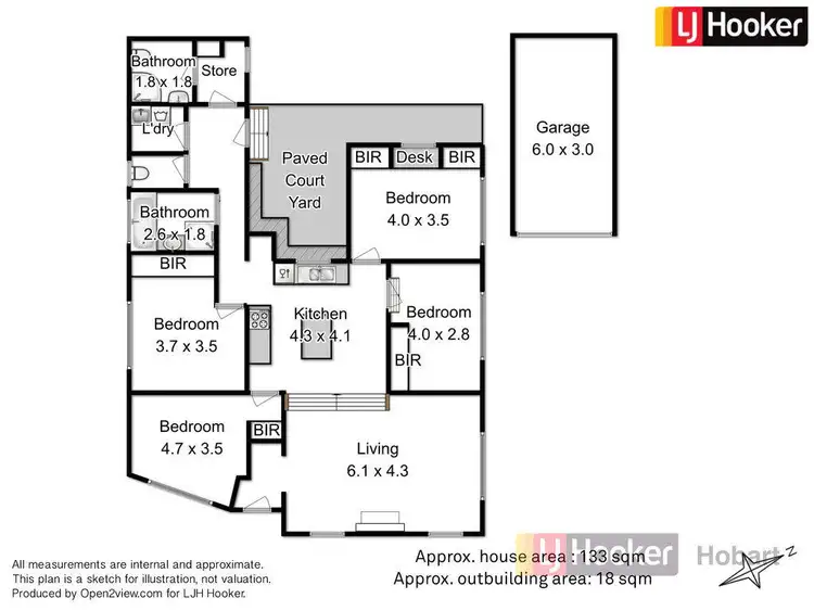Floorplan of Homely house listing, 233 Roslyn Avenue, Blackmans Bay TAS 7052
