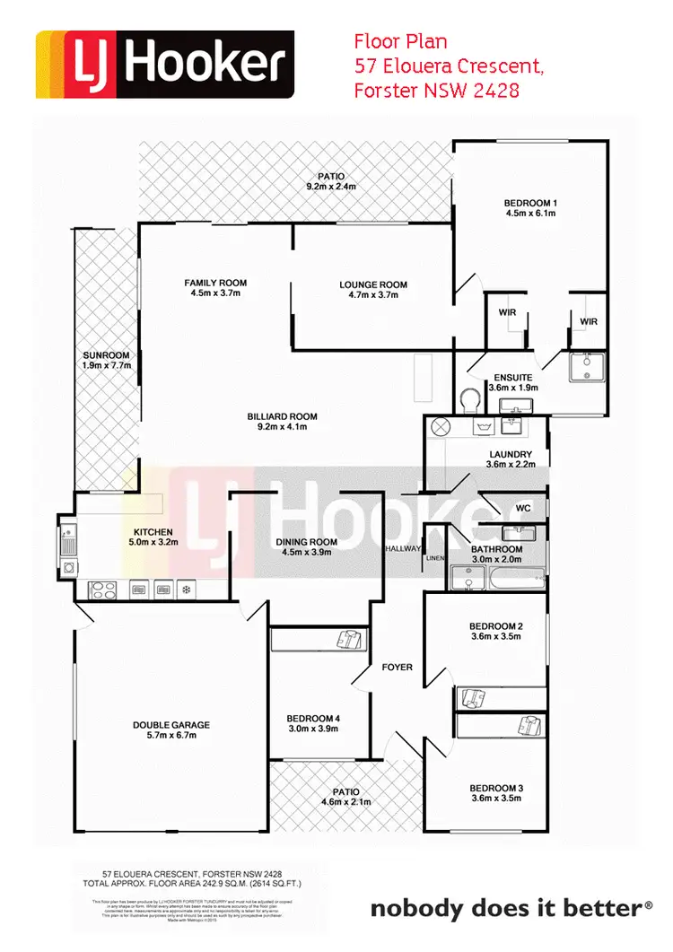 Floorplan of Homely house listing, 57 Elouera Crescent, Forster NSW 2428