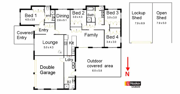 Floorplan of Homely house listing, 12 Sapphire Court, Lismore Heights NSW 2480