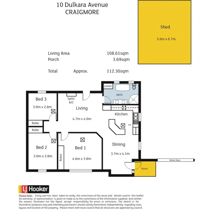 Floorplan of Homely house listing, 10 Dulkara Avenue, Craigmore SA 5114