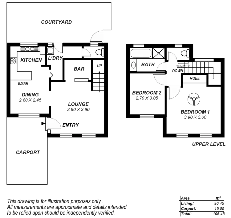 Floorplan of Homely townhouse listing, 14/210 North East Road, Klemzig SA 5087