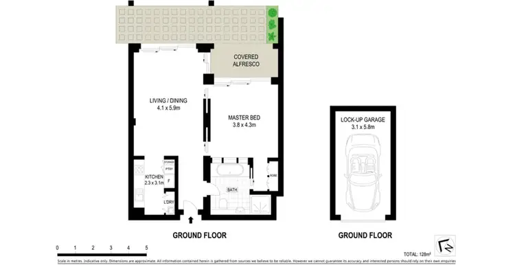 Floorplan of Homely unit listing, 1/600 Glades Drive, Robina QLD 4226