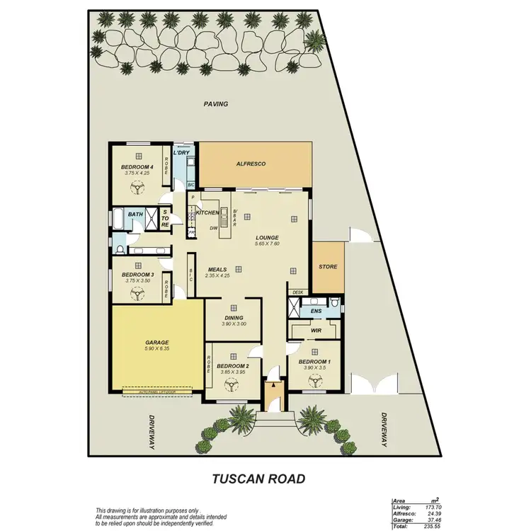 Floorplan of Homely house listing, 44 Tuscan Road, Golden Grove SA 5125