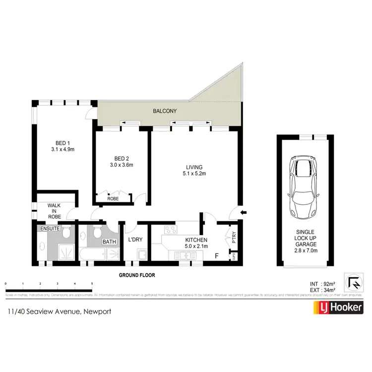 Floorplan of Homely apartment listing, 11/40 Seaview Avenue, Newport NSW 2106