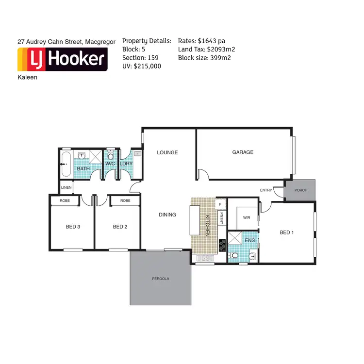 Floorplan of Homely house listing, 27 Audrey Cahn Street, Macgregor ACT 2615