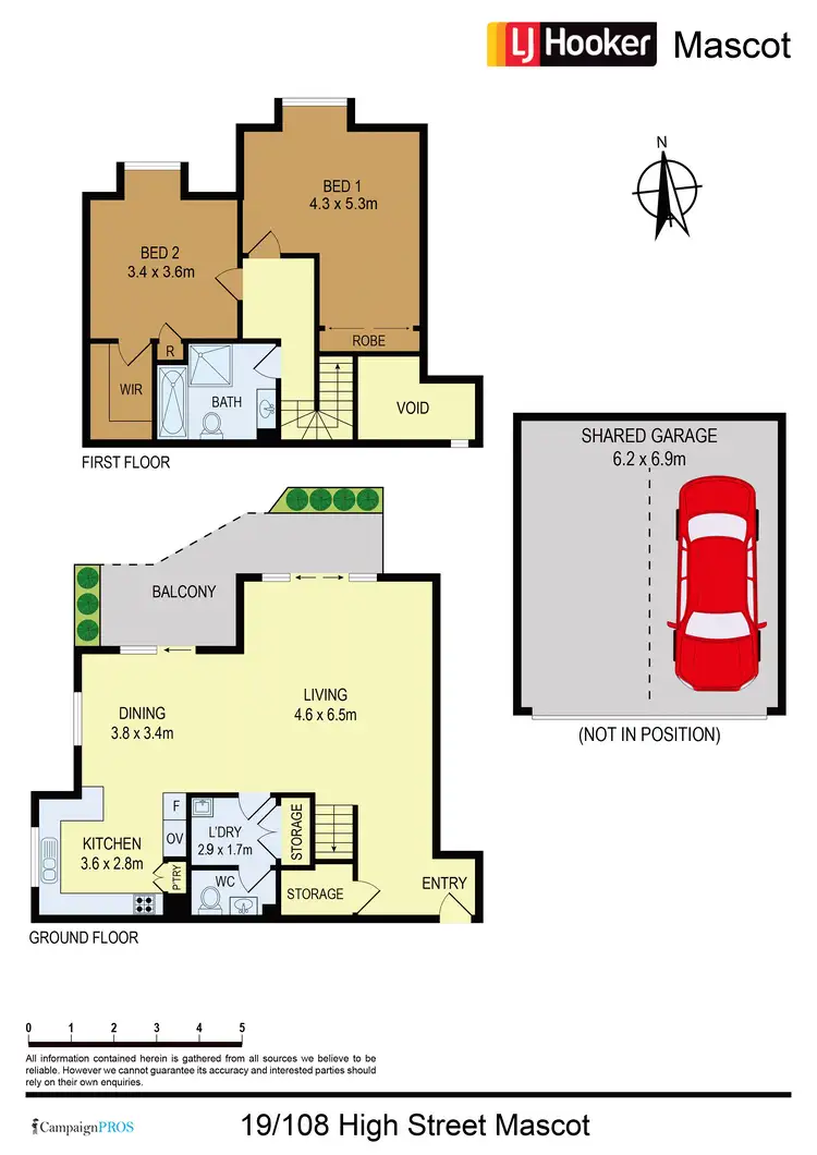 Floorplan of Homely apartment listing, 19/108 High Street, Mascot NSW 2020