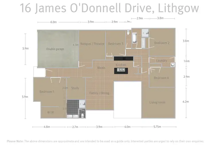 Floorplan of Homely house listing, 16 James O'Donnell Drive, Lithgow NSW 2790
