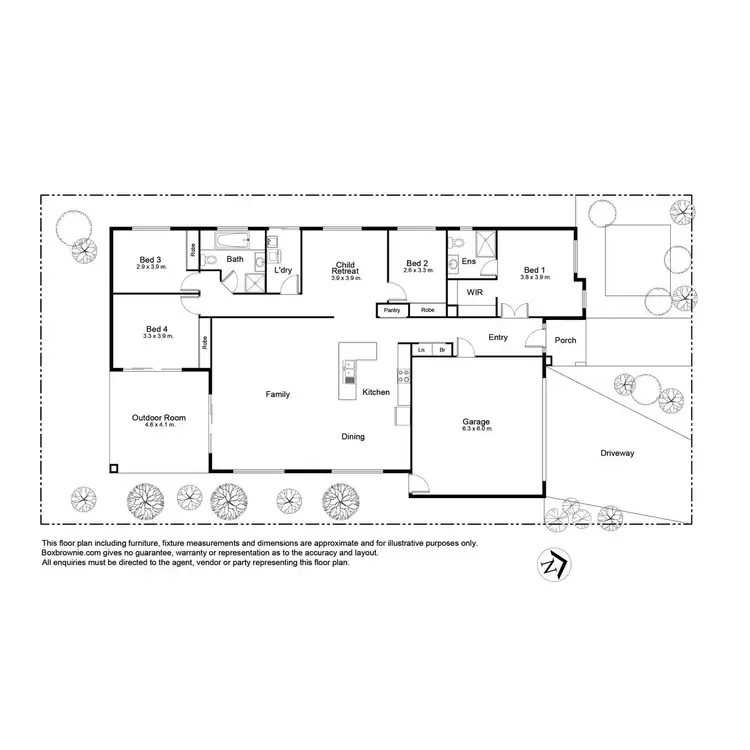 Floorplan of Homely house listing, 6 Coolart Close, Tarneit VIC 3029