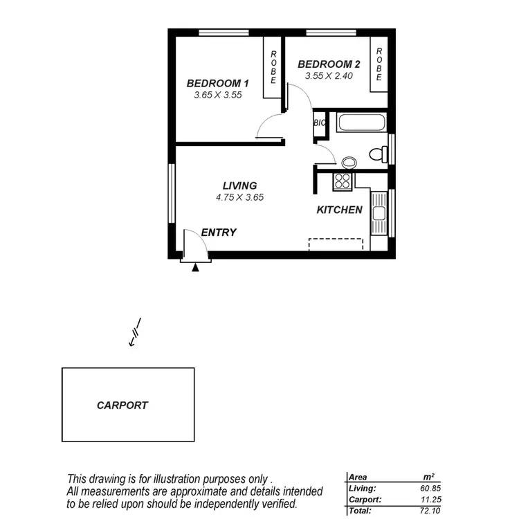 Floorplan of Homely unit listing, 4/3 Taylors Road, Mitcham SA 5062