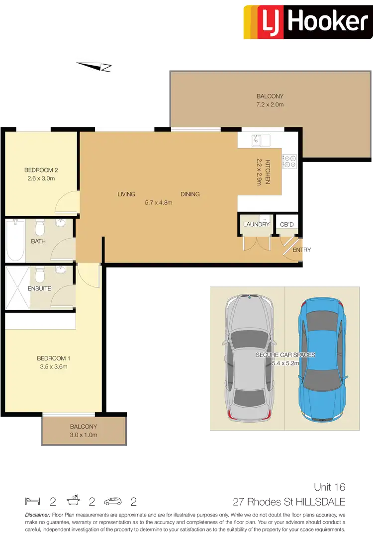 Floorplan of Homely unit listing, 16/27-29 Rhodes Street, Hillsdale NSW 2036
