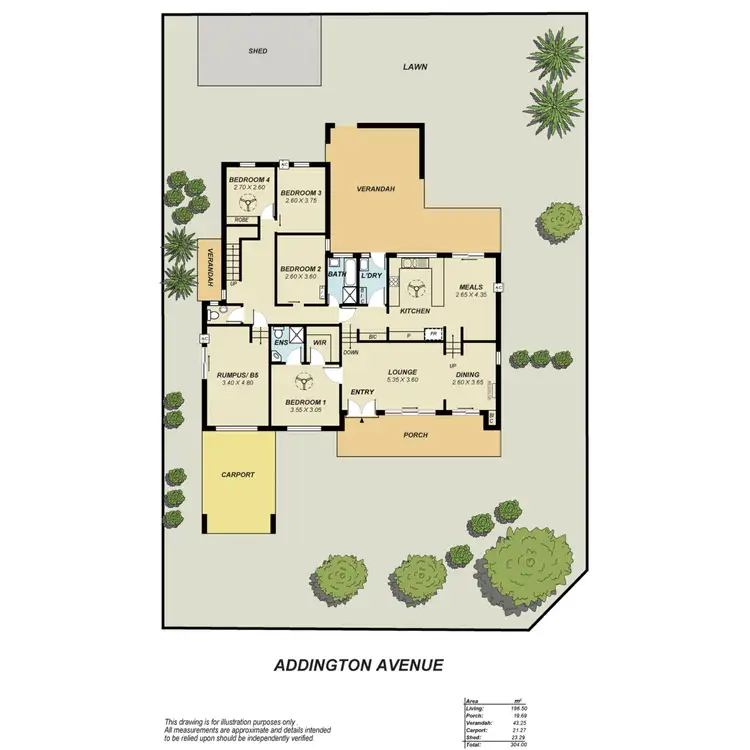 Floorplan of Homely house listing, 1 Addington Avenue, Surrey Downs SA 5126