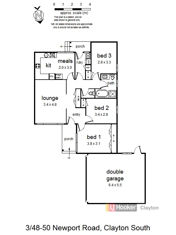 Floorplan of Homely unit listing, 3/48-50 Newport Road, Clayton South VIC 3169