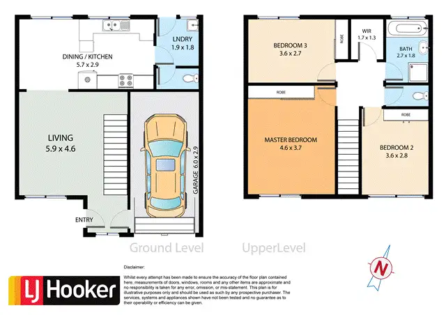 Floorplan of Homely townhouse listing, 10/7 Hanlon Close, Minto NSW 2566