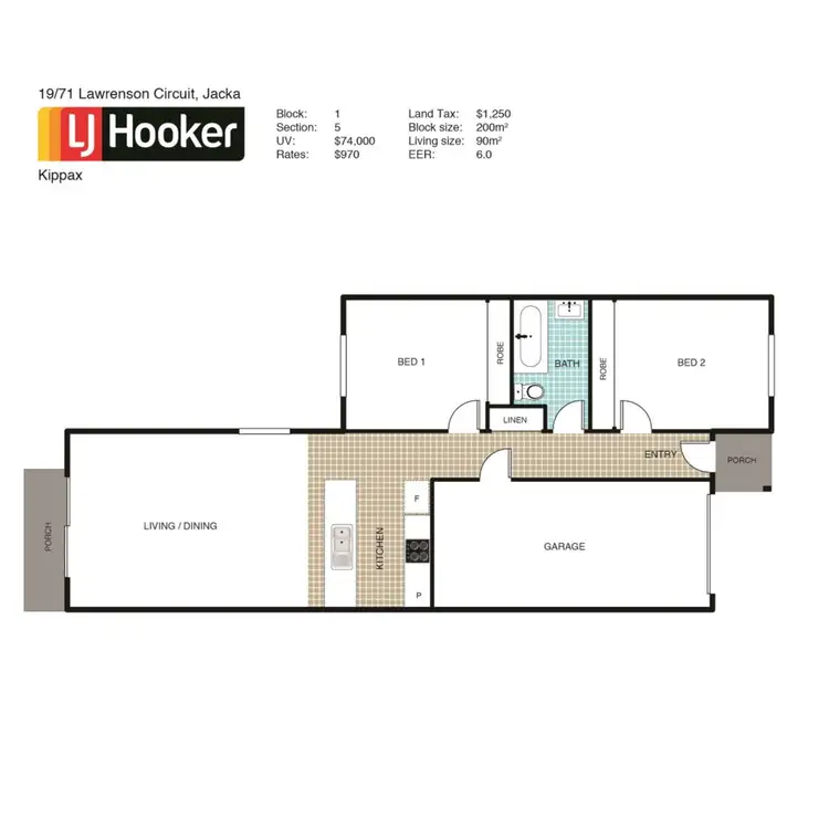 Floorplan of Homely townhouse listing, 19/71 Lawrenson Circuit, Jacka ACT 2914