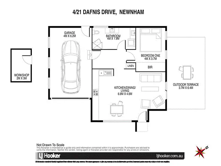 Floorplan of Homely townhouse listing, 4/21 Dafnis Drive, Newnham TAS 7248