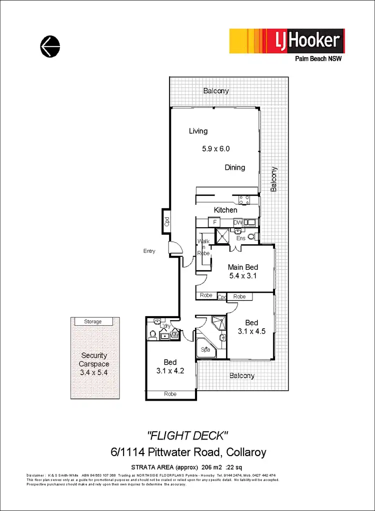 Floorplan of Homely apartment listing, 6/1114 Pittwater Road, Collaroy NSW 2097