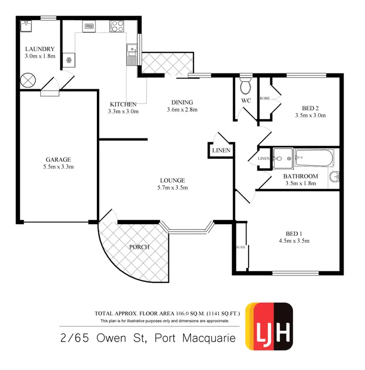 Floorplan of Homely unit listing, 2/65 Owen Street, Port Macquarie NSW 2444