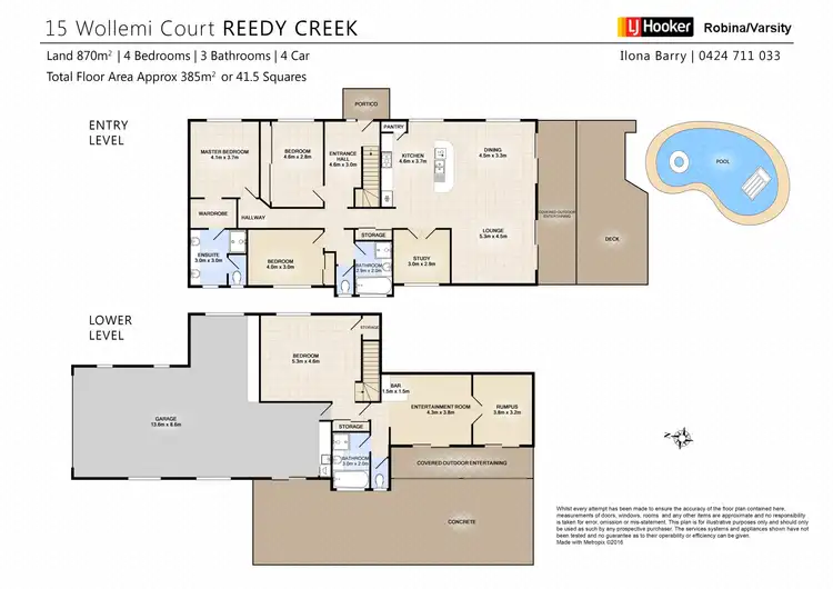 Floorplan of Homely house listing, 15 Wollemi Court, Reedy Creek QLD 4227