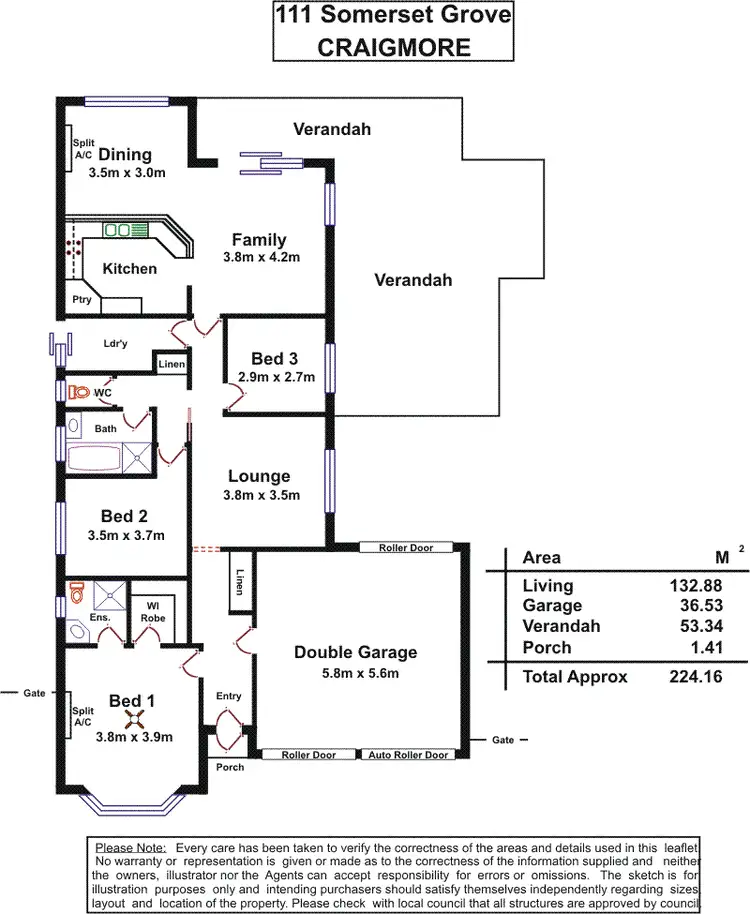 Floorplan of Homely house listing, 111 Somerset Grove, Craigmore SA 5114