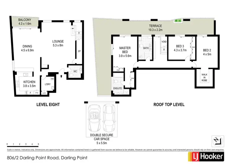 Floorplan of Homely apartment listing, 806/2 Darling Point Road, Darling Point NSW 2027