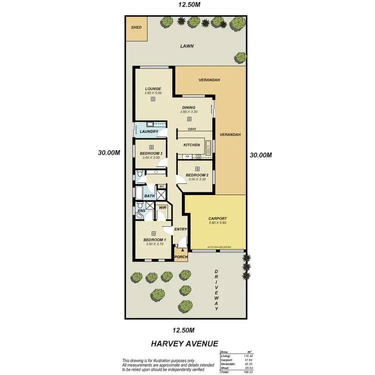 Floorplan of Homely house listing, 7 Harvey Avenue, Walkley Heights SA 5098