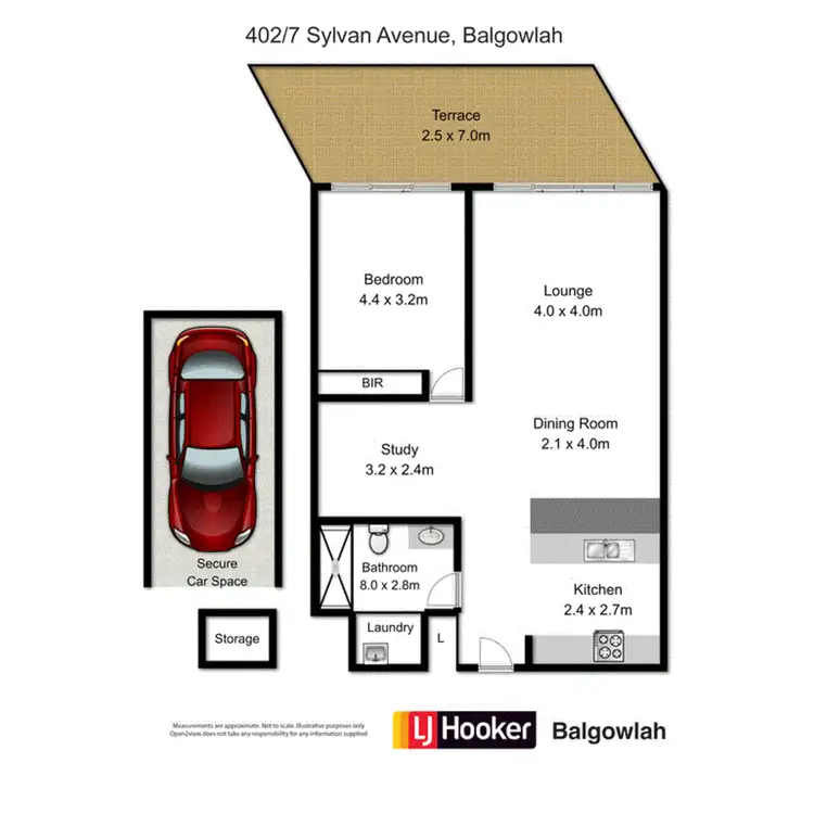 Floorplan of Homely apartment listing, 402/7 Sylvan Avenue, Balgowlah NSW 2093