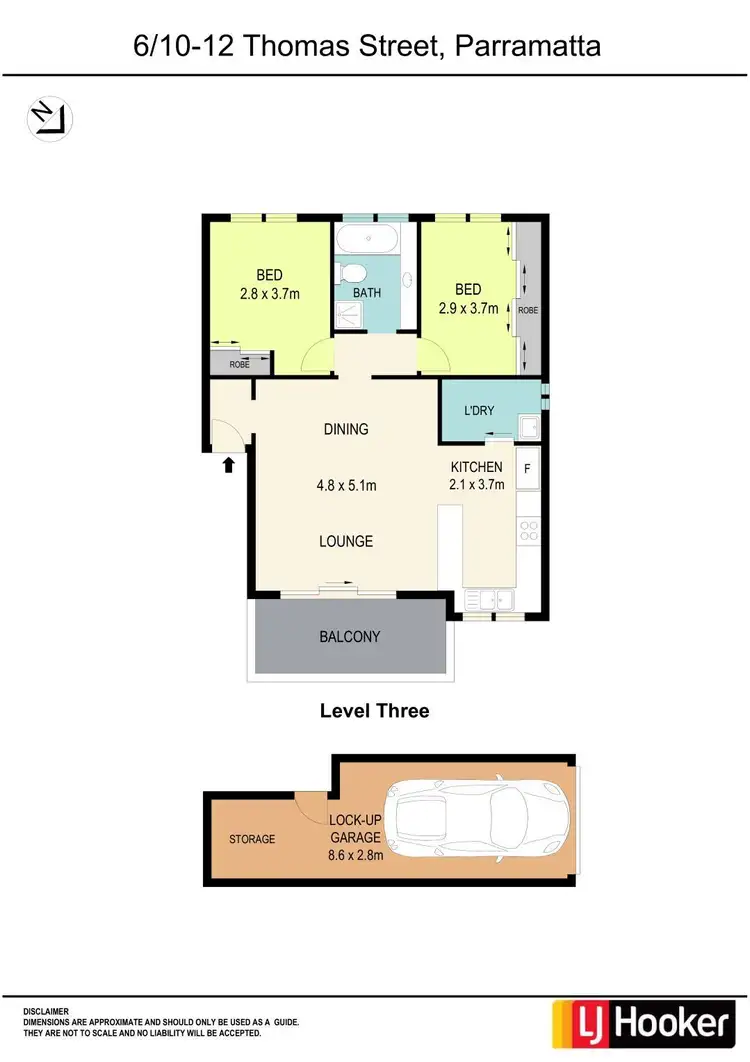 Floorplan of Homely apartment listing, 6/10-12 Thomas Street, Parramatta NSW 2150