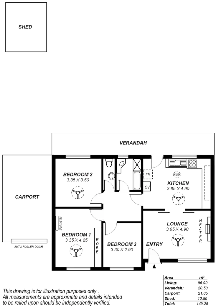 Floorplan of Homely house listing, 85 Lyons Road, Windsor Gardens SA 5087