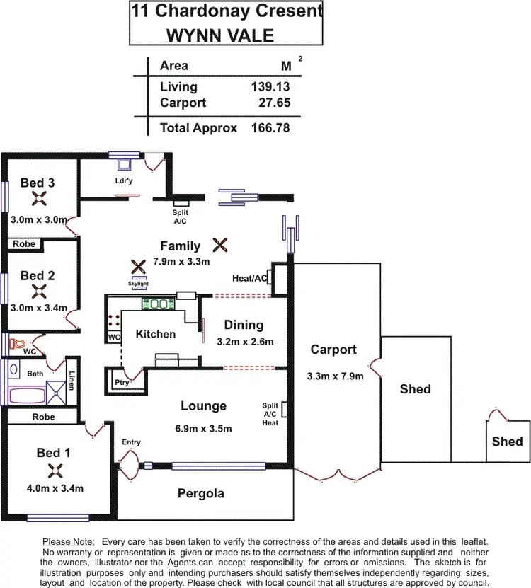 Floorplan of Homely house listing, 11 Chardonnay Court, Wynn Vale SA 5127