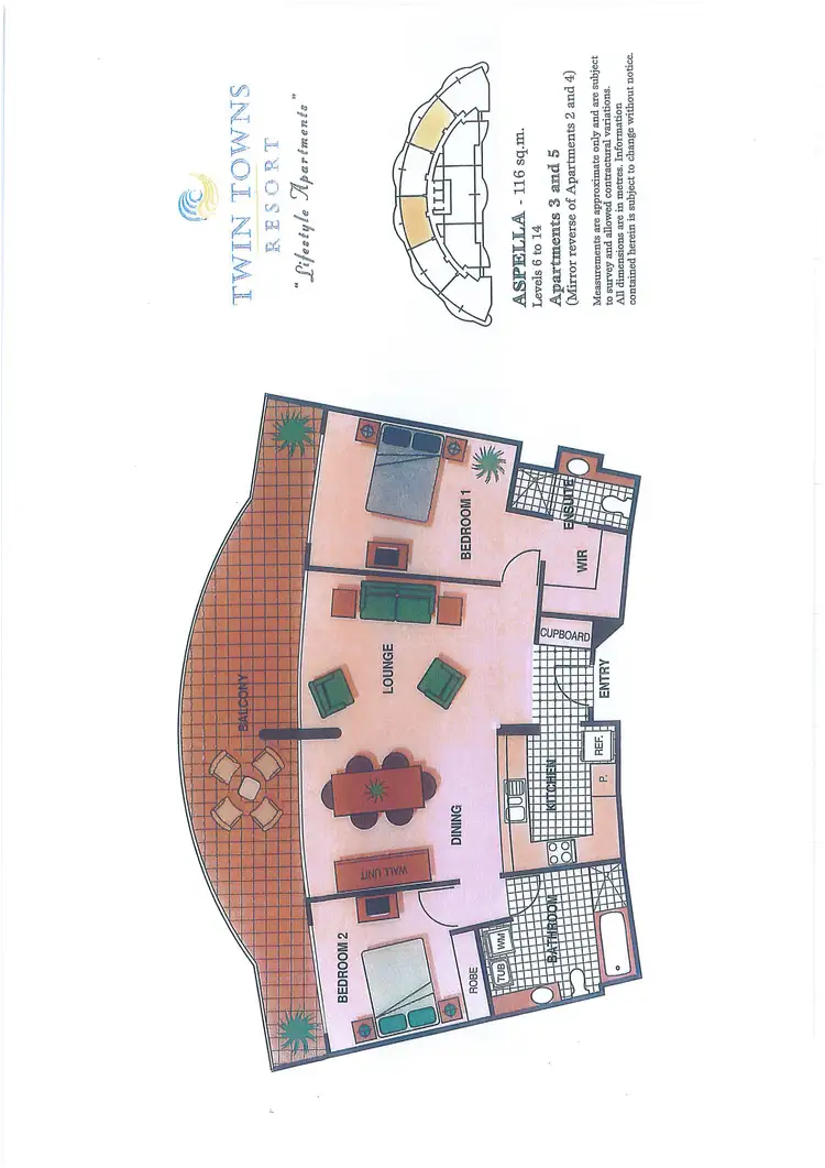 Floorplan of Homely unit listing, 1207/2 Stuart Street, Tweed Heads NSW 2485