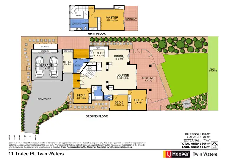 Floorplan of Homely house listing, 11 Tralee Place, Twin Waters QLD 4564