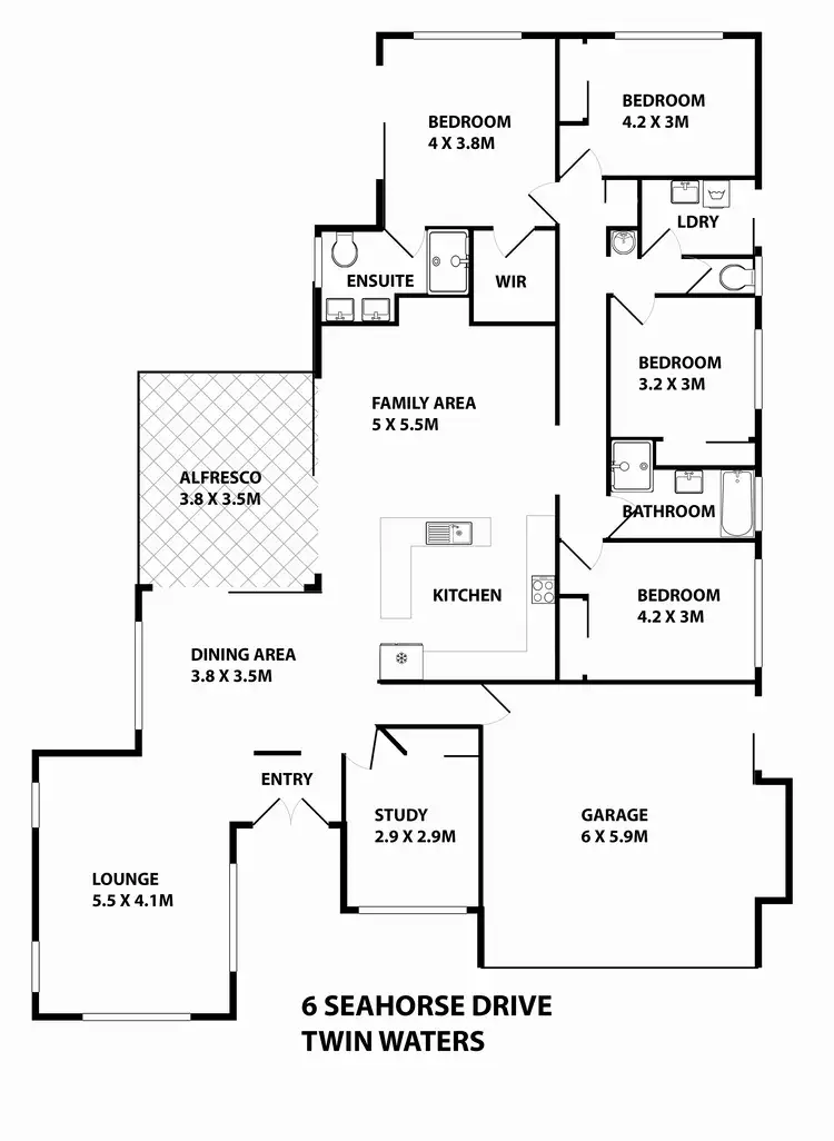 Floorplan of Homely house listing, 6 Seahorse Drive, Twin Waters QLD 4564