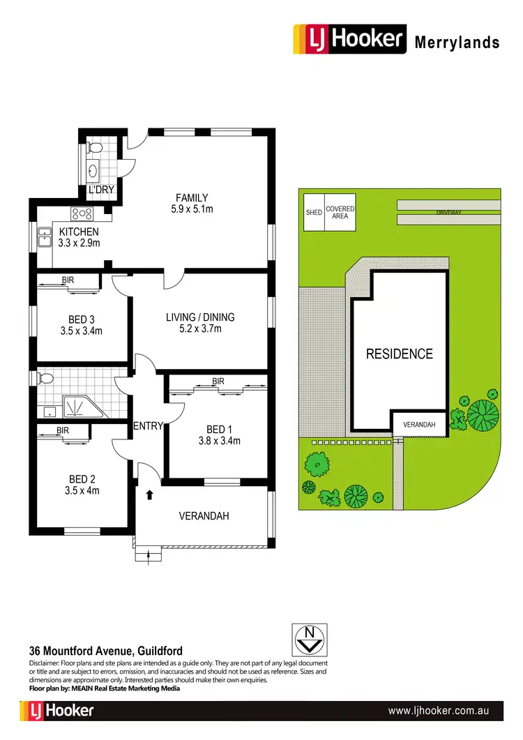 Floorplan of Homely house listing, 36 Mountford Ave, Guildford NSW 2161